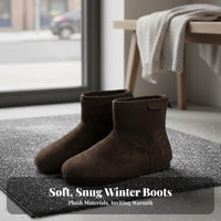 2025 Winter Shearling Boots, Round Toe, Flat Short Boots, Youth Warm Plush, Korean Style