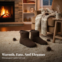2025 Winter Shearling Boots, Round Toe, Flat Short Boots, Youth Warm Plush, Korean Style