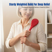 Weighted Silicone Patting Massager, Extra Thick, Long Handle, Elderly Acupoint Health Care, Random Design