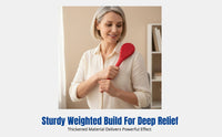 Weighted Silicone Patting Massager, Extra Thick, Long Handle, Elderly Acupoint Health Care, Random Design
