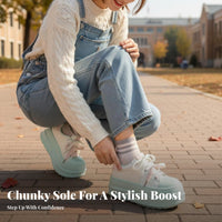 Ugly-cute elfoamted athletic shoes, Thick sole, Soft foam upper, Korean trend, Everyday shoes for women, Autumn