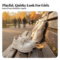 Ugly-cute elfoamted athletic shoes, Thick sole, Soft foam upper, Korean trend, Everyday shoes for women, Autumn