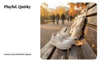 Ugly-cute elfoamted athletic shoes, Thick sole, Soft foam upper, Korean trend, Everyday shoes for women, Autumn