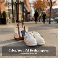 Ugly-cute elfoamted athletic shoes, Thick sole, Soft foam upper, Korean trend, Everyday shoes for women, Autumn