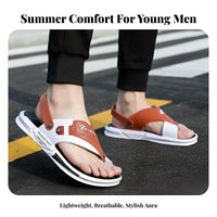 Men's Summer Flip Flops, Stylish Korean Design, Non-Slip Thong Sandals, Versatile for Students and Adults
