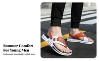 Men's Summer Flip Flops, Stylish Korean Design, Non-Slip Thong Sandals, Versatile for Students and Adults