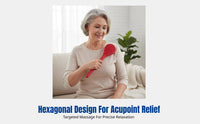Weighted Silicone Massage Patting Board, Thickened Vital Line, Extended Handle Beads, Acupoint Stick for Elderly