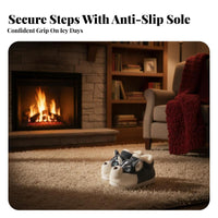 Men's Winter Plush House Shoes, Cartoon Creature, Indoor Warm Thick Sole, Cute Home Slippers