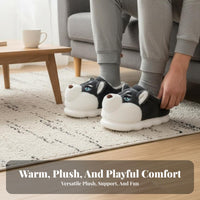 Men's Winter Plush House Shoes, Cartoon Creature, Indoor Warm Thick Sole, Cute Home Slippers