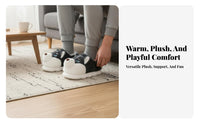Men's Winter Plush House Shoes, Cartoon Creature, Indoor Warm Thick Sole, Cute Home Slippers