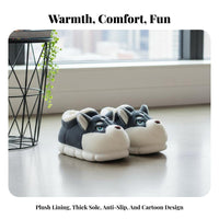 Men's Winter Plush House Shoes, Cartoon Creature, Indoor Warm Thick Sole, Cute Home Slippers