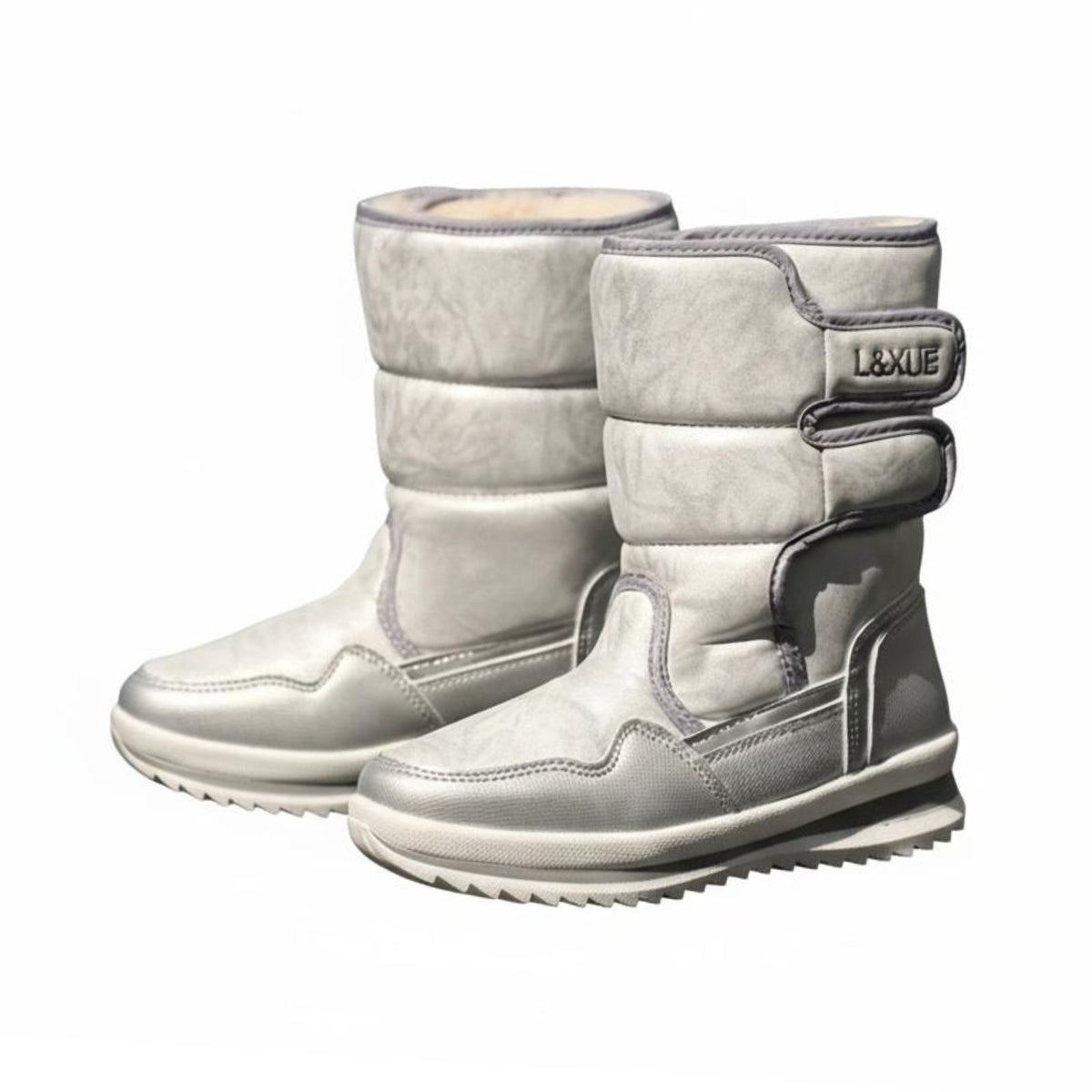 Winter Boots for Women and Kids, Thick Wool Lining, Waterproof, Anti-Slip, Mid-Calf Warm Shoes, Family Matching