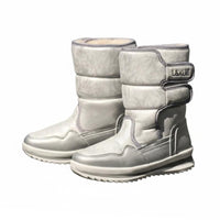 Winter Boots for Women and Kids, Thick Wool Lining, Waterproof, Anti-Slip, Mid-Calf Warm Shoes, Family Matching