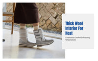 Winter Boots for Women and Kids, Thick Wool Lining, Waterproof, Anti-Slip, Mid-Calf Warm Shoes, Family Matching