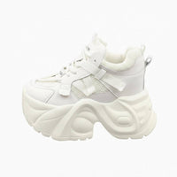 Height Boost Athletic Shoes, Elevated Dad Sneakers, Casual Autumn Winter Lace-Up for Women