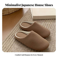 Minimalist Japanese design house shoes, quiet Soft Sole, pair, All Season Indoor Use
