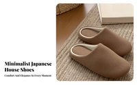 Minimalist Japanese design house shoes, quiet Soft Sole, pair, All Season Indoor Use