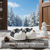 Men's Winter Plush House Shoes, Indoor Home Shoes, Cute Husky, Thick Sole, Anti-Slip Foam