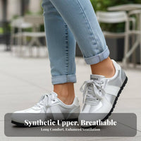 Silver Plush Front Shoes, Women's Retro Country Trend, Chic Flat Sole, Relaxed Summer 2025