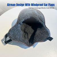 Thickened Sherpa Ushanka Hat, Double-Sided, Embroidered, Windproof Earflap Cap for Couples, Skiing & Cycling