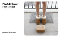 Closed Toe Chunky Sole House Shoes, Plush Furry Winter Warm, Women's Comfortable Winter Boots