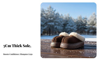 Closed Toe Chunky Sole House Shoes, Plush Furry Winter Warm, Women's Comfortable Winter Boots