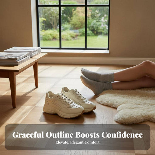 Dad sneakers with elevated sole, Women's thick sole, Everyday sporty style, 2025 trend