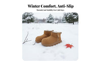 Cute Chunky Capybara Winter Boots, Plush Lined, Thick Sole, Short Ankle, Warm Shoes