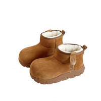 Cute Chunky Capybara Winter Boots, Plush Lined, Thick Sole, Short Ankle, Warm Shoes
