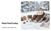 Winter Thick Sole Boots, Non-Slip, Warm, Upturned Toe, Outdoor Hiking Short Boots for Women