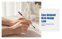 Eyebrow Liner, Untamed Haze, Cut Knife Shape, Water-Resistant, Smudge-Proof, Double-Ended, Firm Tip, Easy Brow Shaping, Multiple