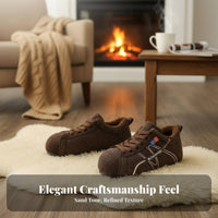 Women's Training Athletic Shoes, Fleece Lined, Lambswool Interior, Winter Warmth, Lace-Up, Comfortable Cotton