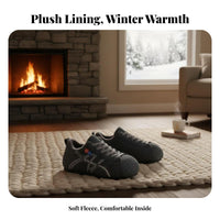 Women's Training Athletic Shoes, Fleece Lined, Lambswool Interior, Winter Warmth, Lace-Up, Comfortable Cotton