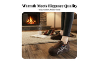 Women's Training Athletic Shoes, Fleece Lined, Lambswool Interior, Winter Warmth, Lace-Up, Comfortable Cotton