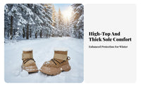 Winter High Top Boots, Polar Bread Chunky Front, Plush Lined, Thick Sole, Unisex
