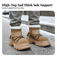 Winter High Top Boots, Polar Bread Chunky Front, Plush Lined, Thick Sole, Unisex