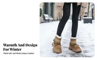 Winter High Top Boots, Polar Bread Chunky Front, Plush Lined, Thick Sole, Unisex