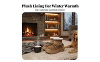 Winter High Top Boots, Polar Bread Chunky Front, Plush Lined, Thick Sole, Unisex