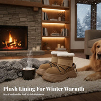 Winter High Top Boots, Polar Bread Chunky Front, Plush Lined, Thick Sole, Unisex