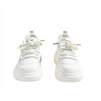 Chunky Sole Doll Shoes, Cute Big Head, Faux Lined, Women's Sneakers, Autumn Winter, Leather, Student Casual