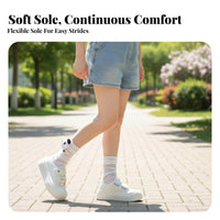 Platform Cream Sneakers, Women's Soft Sole, 2025 New Two-Way Cute Chunky Toe Board Shoes, Relaxed Design