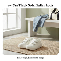 Platform Cream Sneakers, Women's Soft Sole, 2025 New Two-Way Cute Chunky Toe Board Shoes, Relaxed Design