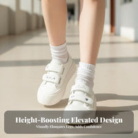 Platform Cream Sneakers, Women's Soft Sole, 2025 New Two-Way Cute Chunky Toe Board Shoes, Relaxed Design