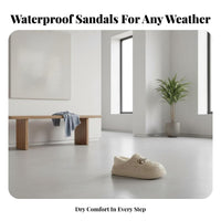 House Shoes, Waterproof Plush Winter Slippers, Thick Sole, Slip-On, Warm Heel, New Arrival, Indoor Use, Non-Slip, Cute Creature Design