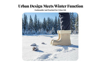 Fleece Lined Women's Winter Boots, Thick Sole, Waterproof, Anti-Slip, Pull-On, Round Toe