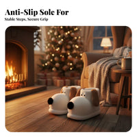 Cartoon Dog Plush House Shoes, Cozy Indoor Outdoor Winter Boots, Warm Non-Slip Slippers for Men and Women