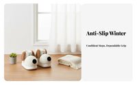 Cartoon Dog Plush House Shoes, Cozy Indoor Outdoor Winter Boots, Warm Non-Slip Slippers for Men and Women
