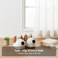 Cartoon Dog Plush House Shoes, Cozy Indoor Outdoor Winter Boots, Warm Non-Slip Slippers for Men and Women