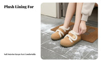 Winter Boots, Plush Lined, Hook-and-Loop Closure, Women's Winter Shoes, Chic Distinctive Design