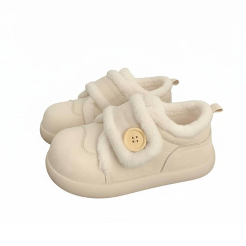 Winter Boots, Plush Lined, Hook-and-Loop Closure, Women's Winter Shoes, Chic Distinctive Design